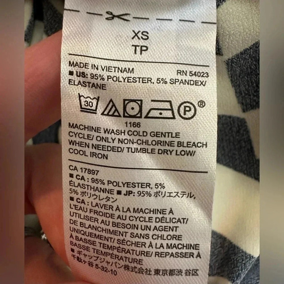 NWT Banana Republic Midi Dress Blue And White Size XS Interview Office - Picture 6 of 6